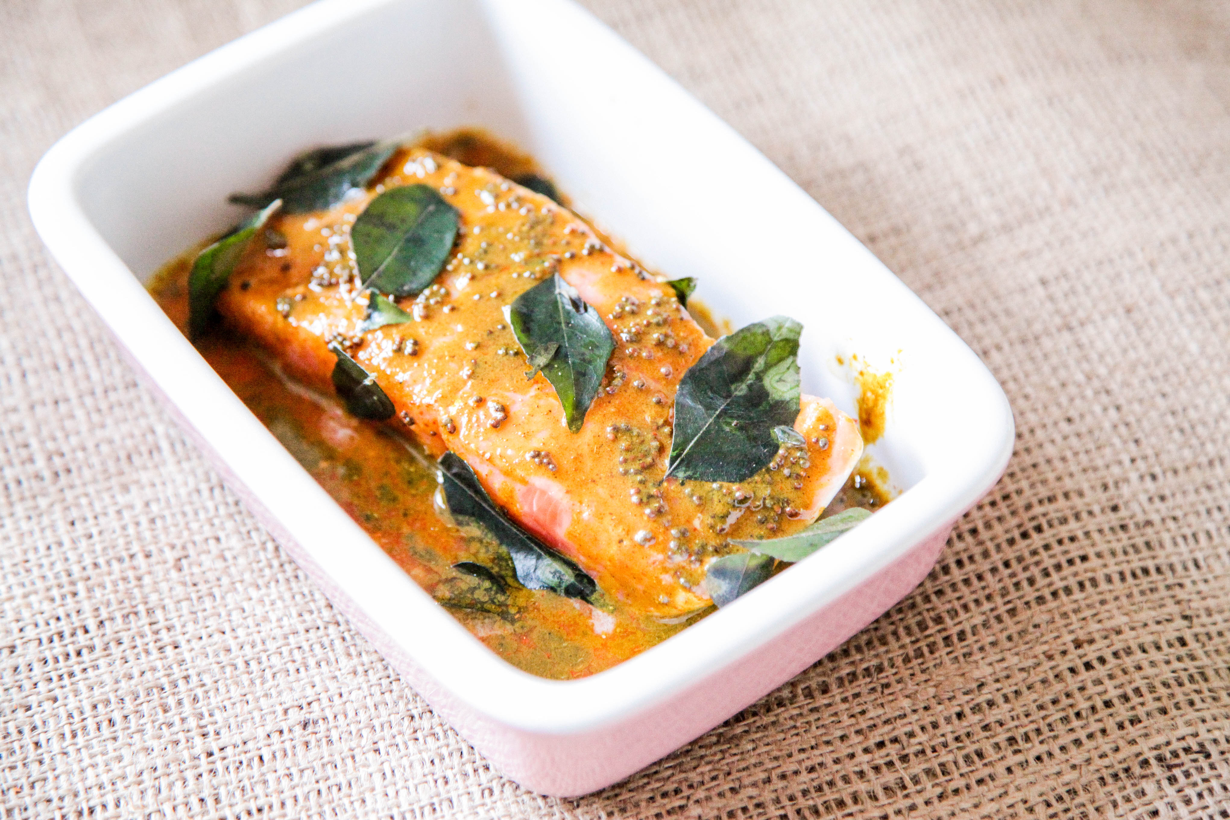 5 minute salmon sauce - Indian Style