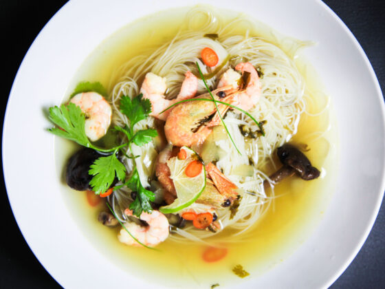 Asian Style Prawn Soup with Glass Noodles
