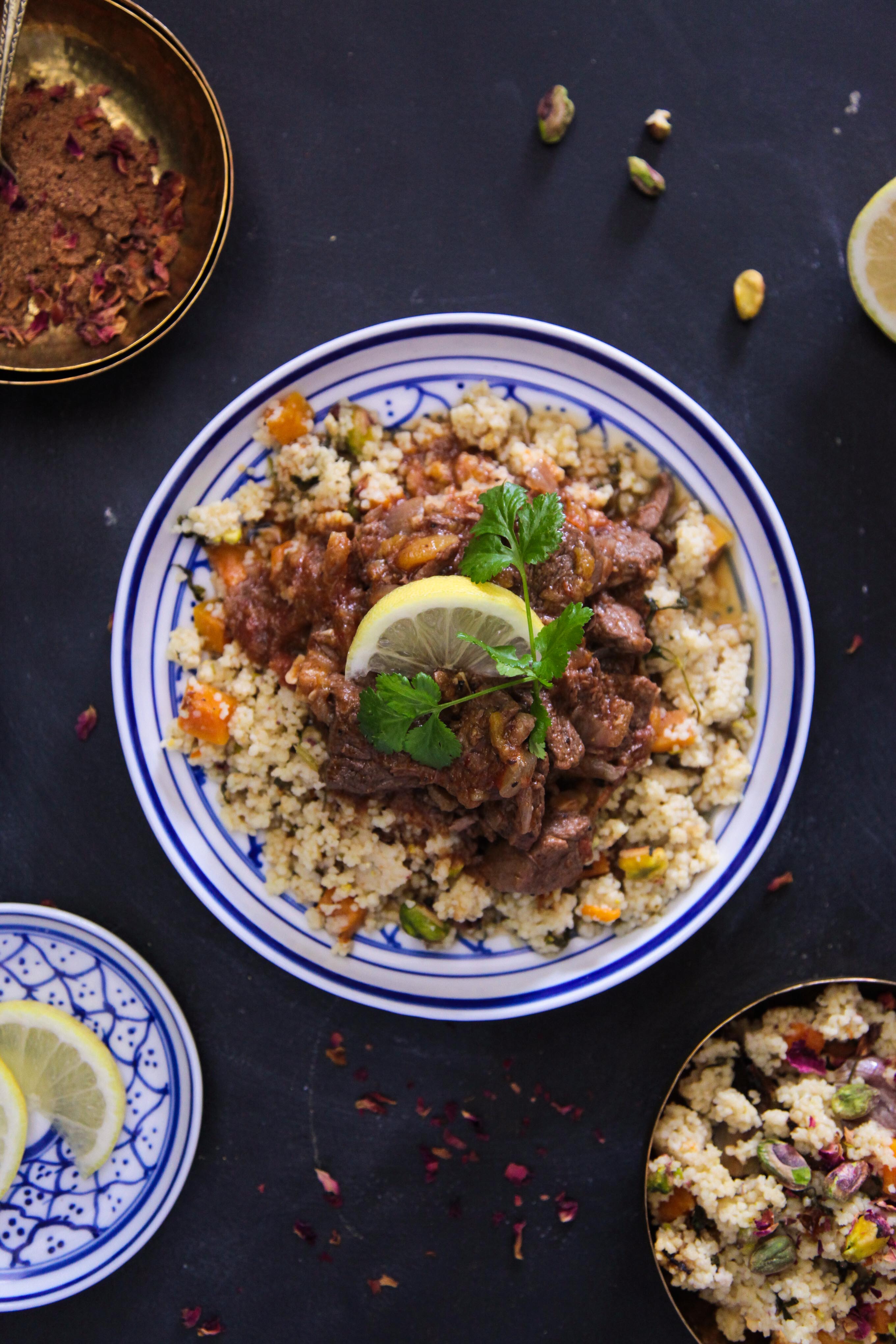 Ras el Hanout Beef Stew with Dried Apricots