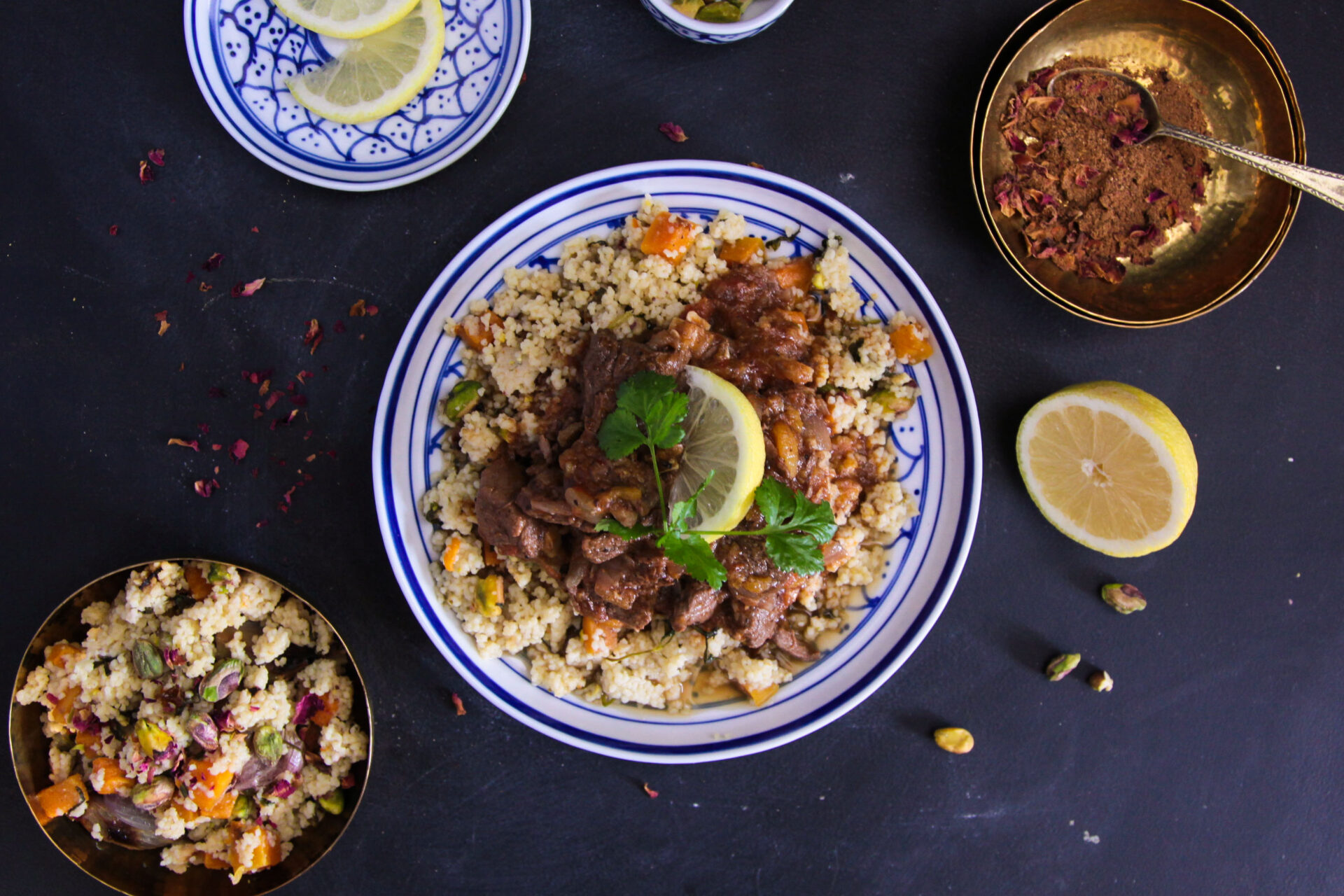 Ras el Hanout Beef Stew with Dried Apricots Berries & Spice