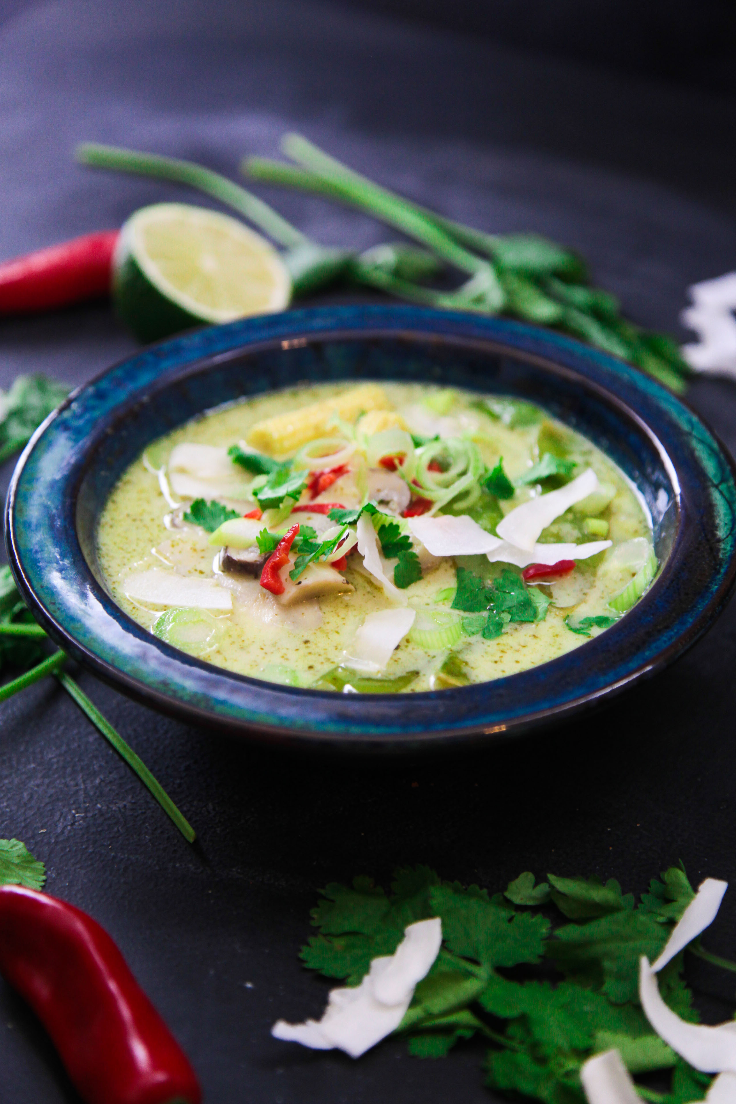 Super Healthy Vegetarian Tom Kha Soup