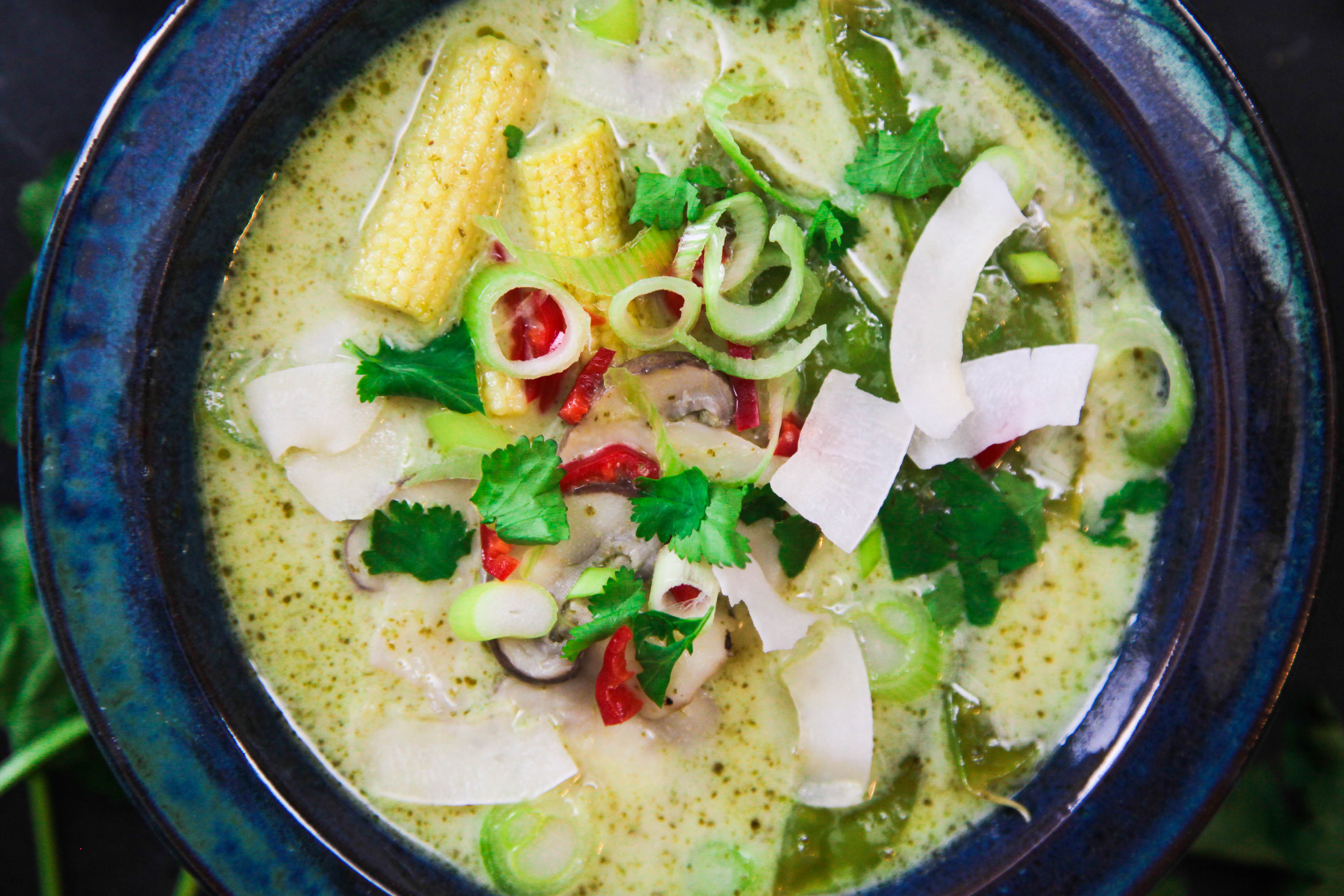 Super Healthy Vegetarian Tom Kha Soup